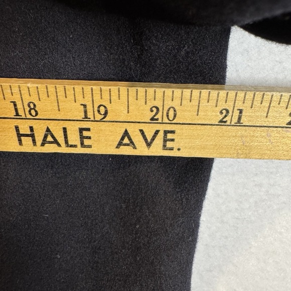 US Navy Pea Coat 40R Black Double-breasted 100% Kersey Wool Corduroy Pockets VTG - Picture 9 of 14